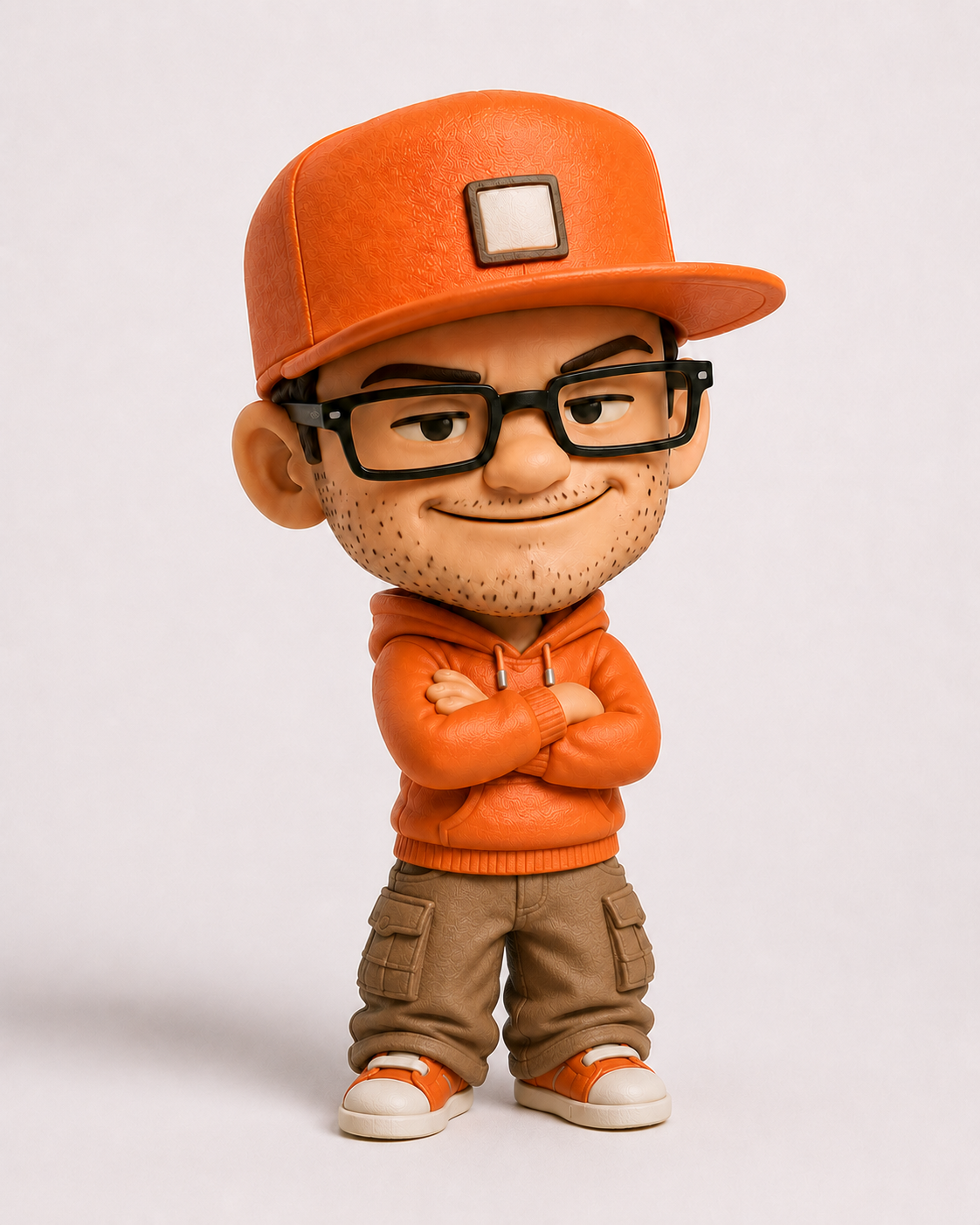 Illustrated OPA TV production guide wearing an orange cap
